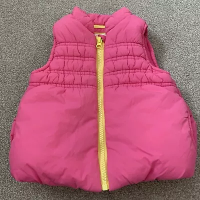 Pink/Yellow Gilet For Girls 9-12 Months • £0.99