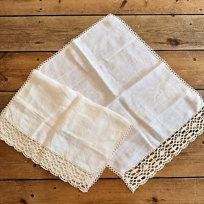 Vintage Linen Napkins Pair  • $7.45