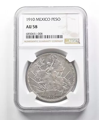 1910 Mexico Peso AU58 NGC *8675 • $559