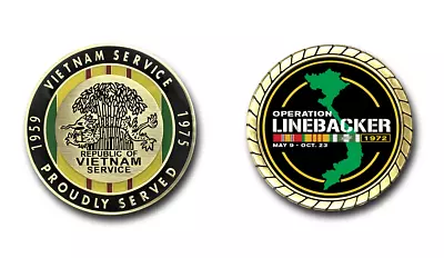 Operation Linebacker Vietnam Challenge Coin • $16.95