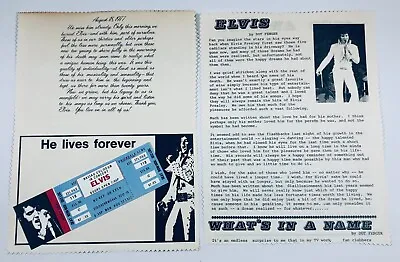 RARE Commemorative ELVIS CONCERT TICKET Nassau Coliseum Aug. 22 1977 • $256.37