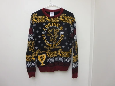 $14.99 • Buy Game Of Thrones Men's Ugly Christmas Sweater I Drink And I Know Things Size S