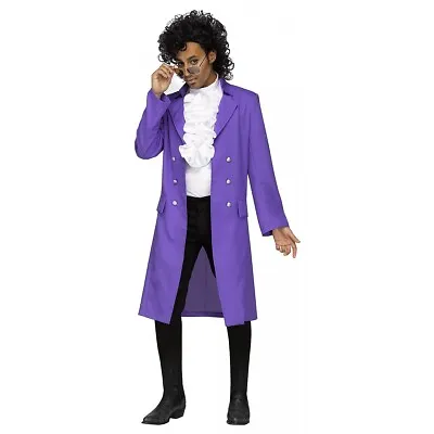 Prince Costume Adult 80s Rocker Purple Rain Pop Star Halloween Fancy Dress • $27.74
