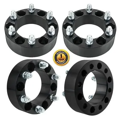 4X 6x5.5 Wheel Spacers 2 Inch Thick 14x1.5 Studs For Chevy Silverado Sierra 1500 • $73.99