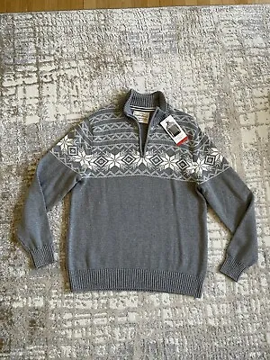 Weatherproof Vintage Fair Isle Grey Mens 1/4 Zip Sweater Pullover NEW NWT • $20