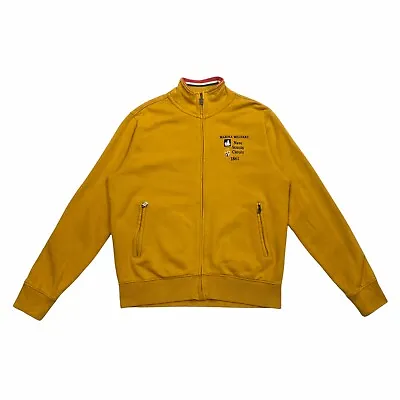 Marina Militare Zip Up Sweatshirt Jacket | Vintage Italian Navy Yellow VTG • $37.34