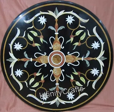 Antique Pattern Inlay Work Coffee Table Top Marble Living Room Table For Hotel • $957.95