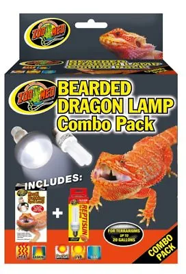 $23.99 • Buy Zoo Med Bearded Dragon Lamp Combo Pack - Fs-cb