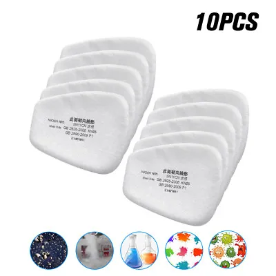 $14.29 • Buy 10PC 5N11 Cotton Filter Safety Protect Replacement For 6200 6800 7502 Respirator