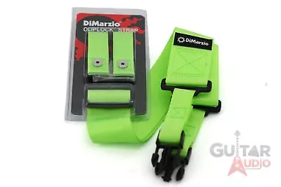 $26.49 • Buy DiMarzio ClipLock Quick Release 2  Nylon Guitar Strap - NEON GREEN, DD2200GN