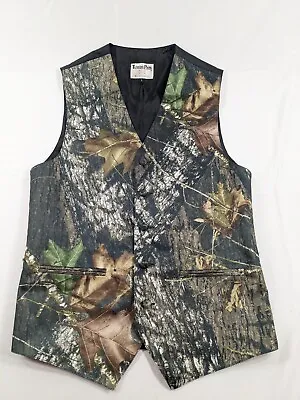 Mossy Oak Style Camo Full Back Tuxedo Vest ~ Small Tuxedo Park • $24.99