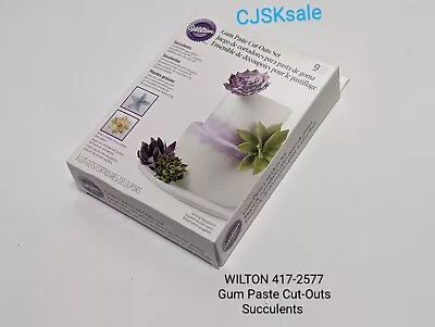 WILTON 417-2577 Gum Paste Succulents Cut-Outs Set 9 Pcs. (NEW). • $5.99