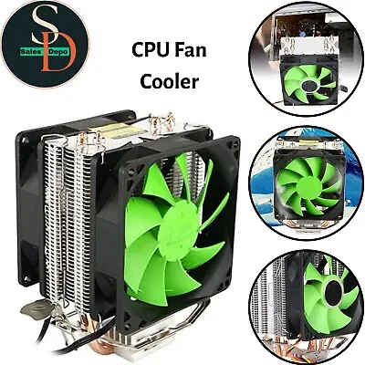CPU Cooler Fan Metal Contact Heat Pipe Radiator Cooling System High-Power Runner • £10.19