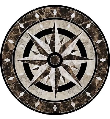 Tile Floor Medallion Marble Mosaic 60”60” • $2500