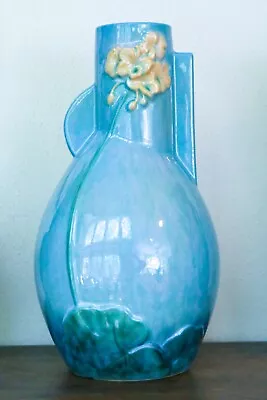 1948 Roseville Art Pottery Wincraft Blue Vase 284-10 EUC • $75