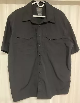 5.11 Tactical Shirt Mens Extra Large Button Up Black Pockets.   1826 • $11.99