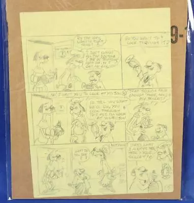 Mickey Mouse Goofy Doctor's Office Hand-Drawn Comic Art Proof Sketch • $104.97