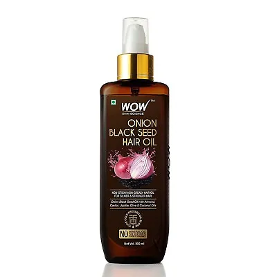 WOW Onion Black Seed Hair Oil - Promotes Hair Growth - Controls Hair Fall 200ml • £9.90