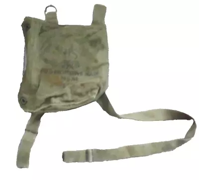 Vtg US Military Field Protective Mask Canvas Bag M9A1 Pouch Only M-11 BS 232-68 • $17.95