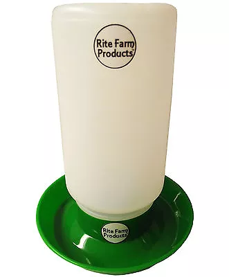 Green Rite Farm Products Waterer Base & Poly Quart Jar Poultry Chicken Chick • $8.89