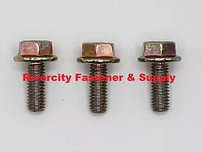 (100) M6-1.0x16 / M6x16 Metric Flange Bolts Grade 10.9 DIN 6921 M6x1.0x16 Screws • $27.88