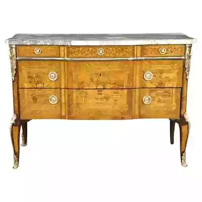 Superb Bright Bronze Ormolu French Louis XV Marble Top Commode Chest • $5995