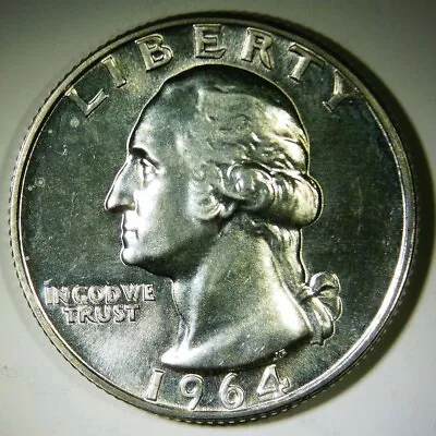 1964 Washington Quarter Gem Cameo Proof - Bu Uncirculated 90% Silver • $13.79