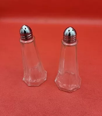 Vintage Beautiful Crystal Salt And Pepper Shaker Sets - Luxury Octagonal Cut • $17.94