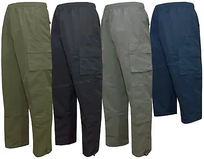 Mens Cargo Trousers 2 In 1 Zip Off 3/4 Shorts Open Hem Bottoms Zip Pockets M-3XL • £14.95