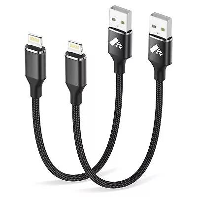 Lightning Cable 2Pack 0.3M Short IPhone Charger Cable MFi Certified IPhone Charg • $18.99