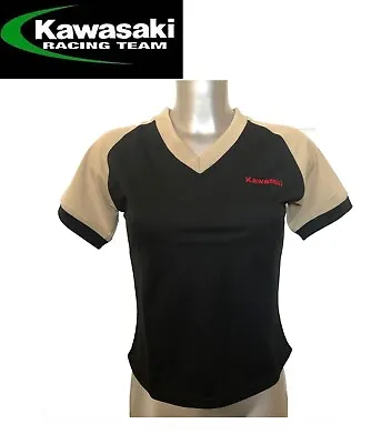 Kawasaki Ladies T Shirt Top Size 8 (XS) Motorsport Motorbike Motorcross Racing • £5.79