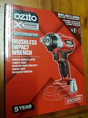 Ozito 18V Cordless Power X Change Brushless Impact Wrench- Skin Only BRAND NEW • $189