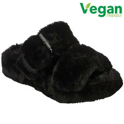 £24.99 • Buy Skechers Cozy Wedge Womens Ladies Vegan Slides Slippers Sandals Grey Size 4-8
