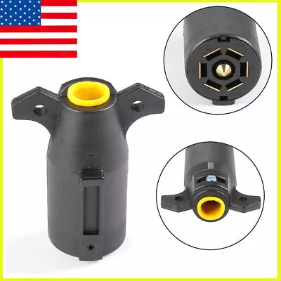 7 Way Round RV Style Trailer Light Plug Connector Replacement End Blade Pin NEW • $6.49