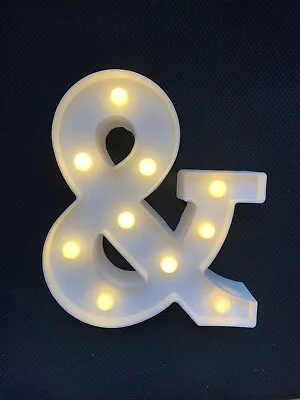 And & Symbol Plastic - Battery Powered~ LightUp Signs Decor - White Wedding Sign • $5.98