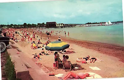 Wollaston Beach & Squantum Yacht Club Quincy Massachusetts Vintage Postcard • $4.95