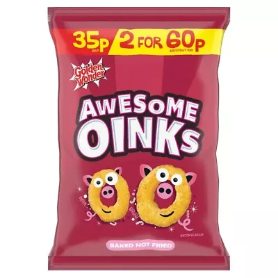 £13.50 • Buy Golden Wonder Awesome Oinks 25g -CRISPS, SNACKS Box Of 36 - Full Box