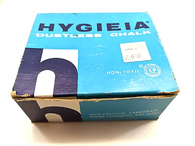 Vintage Dixon American Crayon Co Hygieia Dustless White Chalk Teal Box 36 (33) • $4.99