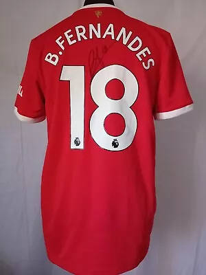 Manchester United Number 18 Home Shirt Signed Bruno Fernandes • $217.59
