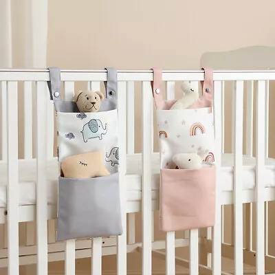 Baby Crib Organizer Bed Hanging Storage Bag Cot Diaper Organizer Kids Toys • £9.73