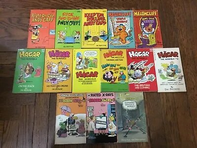 Vintage Andy Capp Cartoon Comedy Book Lot Heathcliff Hagar Horrible Broom Hilda • $29.95