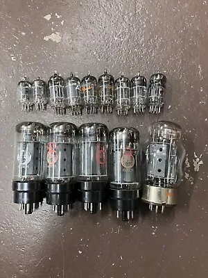 Lot Of 14 Vintage Guitar Amplifier Vacuum Tubes - Untested As-Is + Capacitators • $14.53