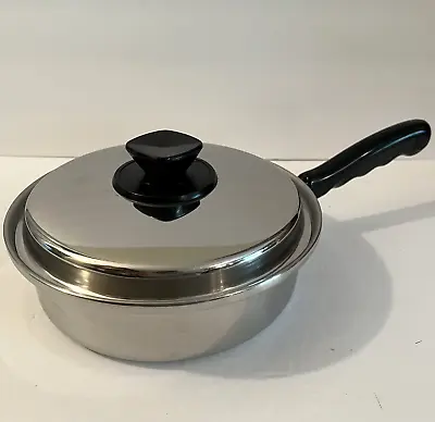 VITA CRAFT Pan Pot W Lid 3309 Stainless Steel 8.5  X 2.5  Vtg Cookware Kitchen • $32.99