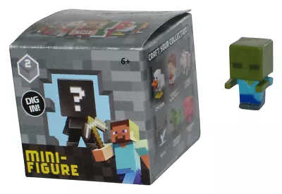 Minecraft End Stone Series 2 (2014) Mattel Green Zombie 1-Inch Mini Figure • $10.98