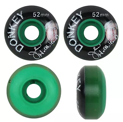 52mm Skateboard Wheels Donkey Super Slim Green (Set Of 4) 52mm X 27mm 99A • $12.95