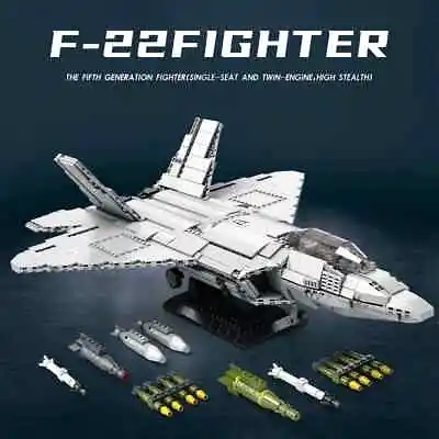 Building Block REOBRIX 33020 F-22 AIRCRAFT 1837 Pcs Construction DIY Toy • $88.49