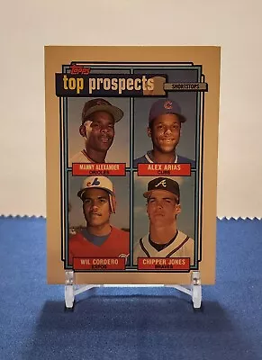 1992 Topps Top Prospects 551 Chipper Jones Wil Cordero Manny Alexander Alex Aria • $0.25