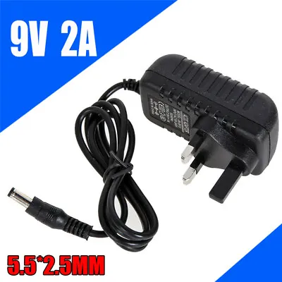 9V 2A UK Plug Power Supply AC DC Transformer Adapter Converter Wall Charger • £5.22