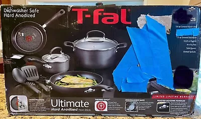 T-Fal Hard Anodized Cookware Set 8 Pc. New-Open Box No 2 Or 3Qt. Pots & Lids • $74