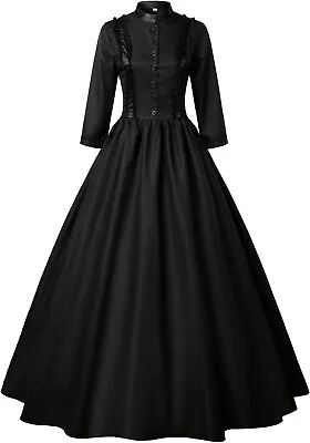 Re-Lady Gothic Victorian Dresses For Women Civil War Costumes Queen Ball Gown Ma • $132.90